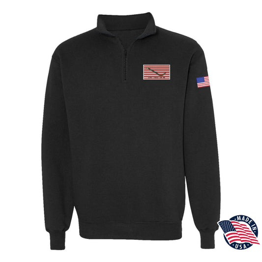 U.S. Coast Guard First Jack Flag Men's Quarter Zip Sweatshirt