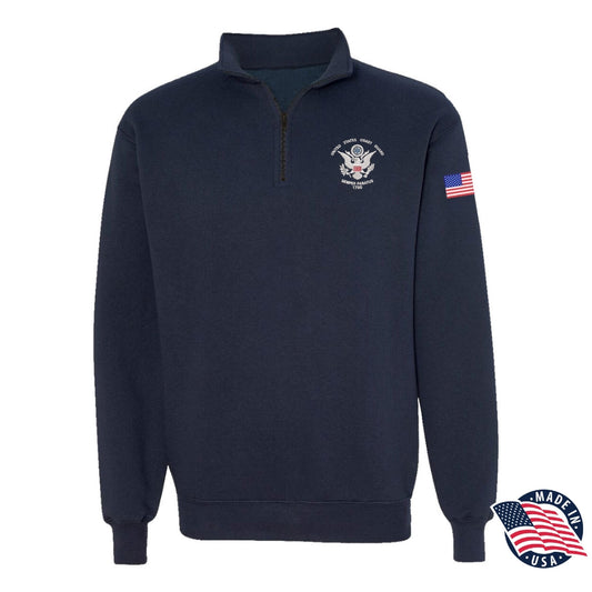 U.S. Coast Guard Flag Men's Quarter Zip Sweatshirt