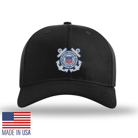 U.S. Coast Guard Insignia Structured Cap - Black