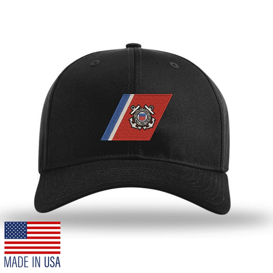 U.S. Coast Guard Racing Stripe Structured Cap - Black