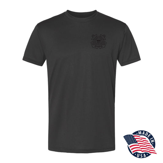 U.S. Coast Guard Insignia Blackout Men's Performance T-Shirt