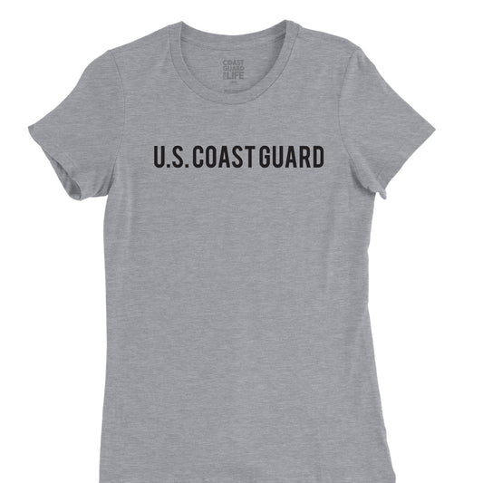 Ladies U.S. Coast Guard Not So Basic T-shirt - H. GREY