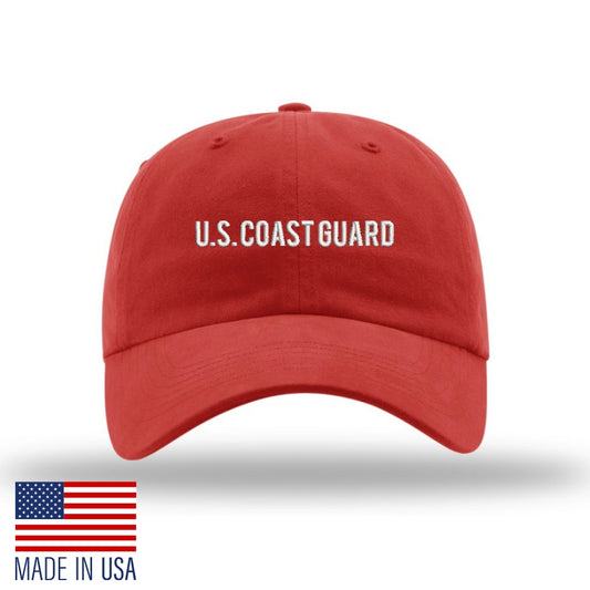 U.S. Coast Guard Not So Basic Unstructured Cap - Red