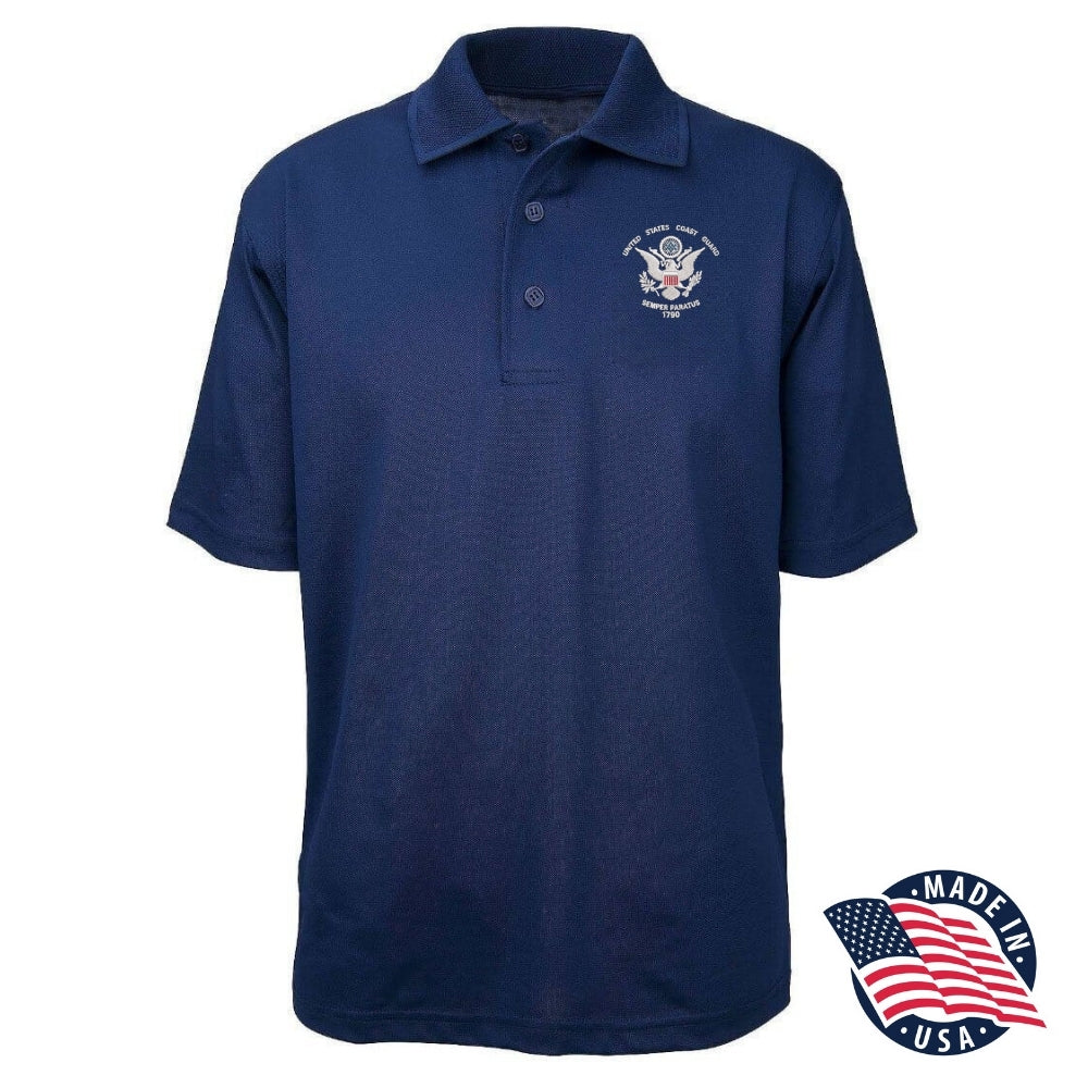 U.S. Coast Guard Flag Performance Polo Shirt – Coast Guard for Life