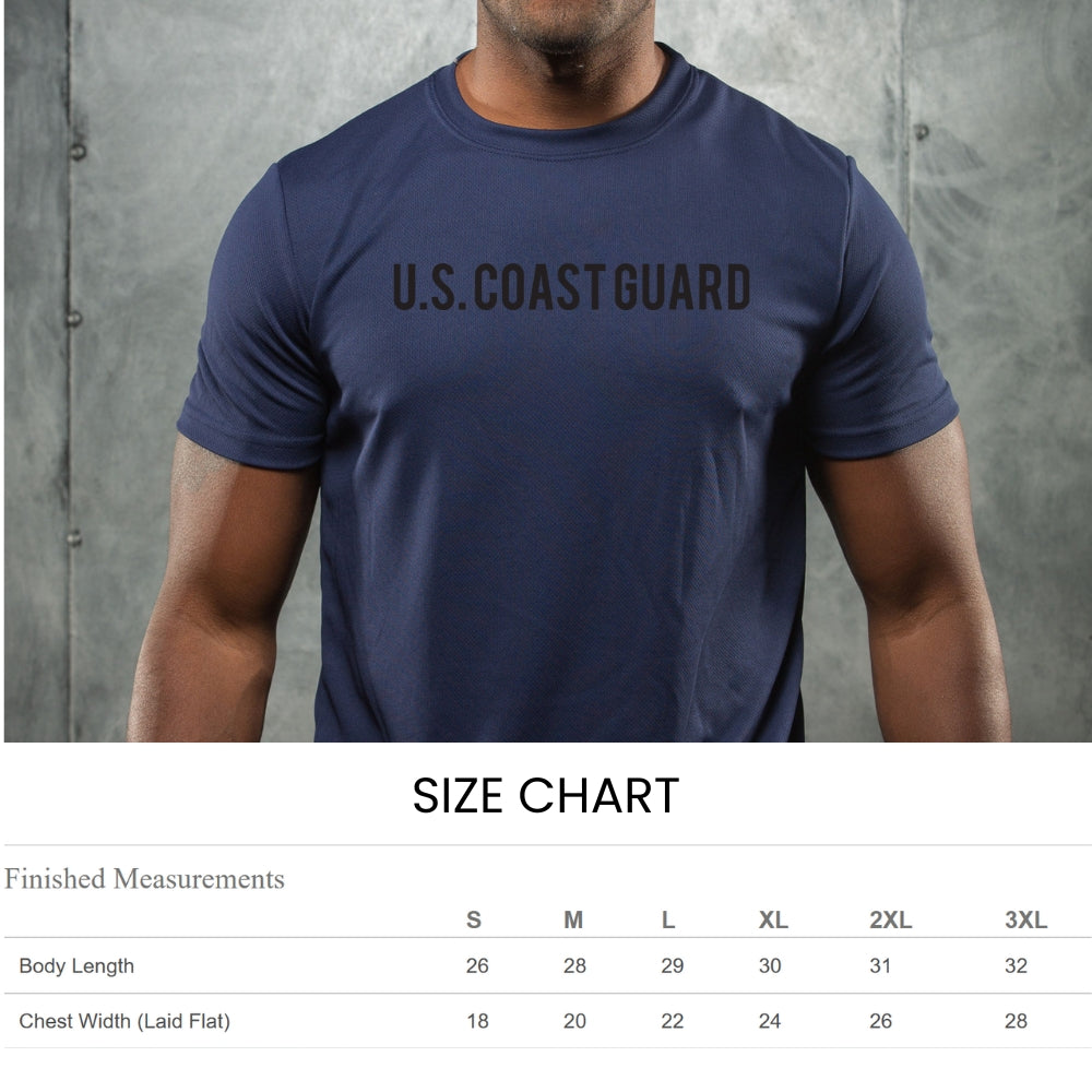 U.S. Coast Guard Black Out Not So Basic Men's Performance T-Shirt