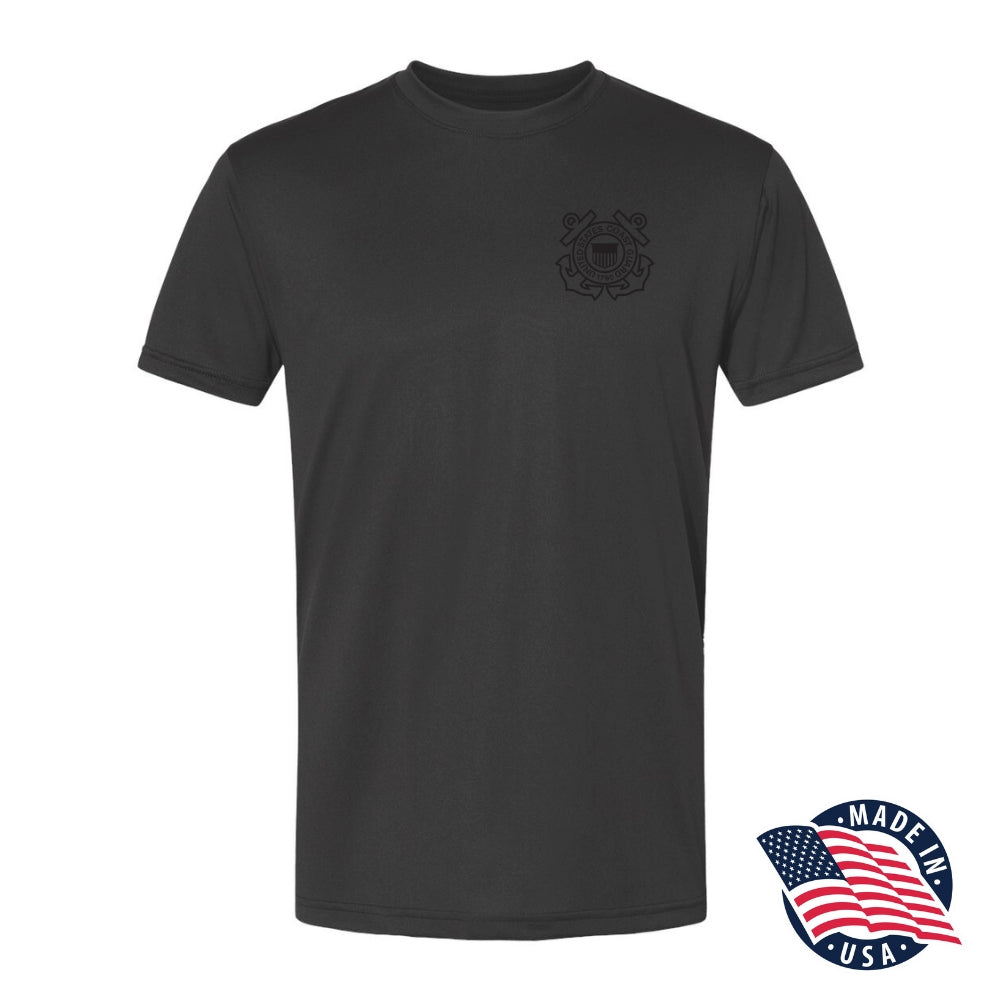 U.S. Coast Guard Insignia Blackout Men's Performance T-Shirt – Coast