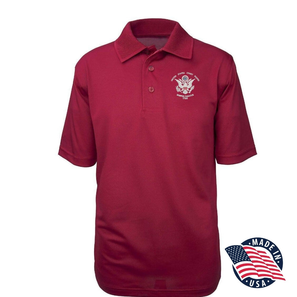 U.S. Coast Guard Flag Performance Polo Shirt – Coast Guard for Life