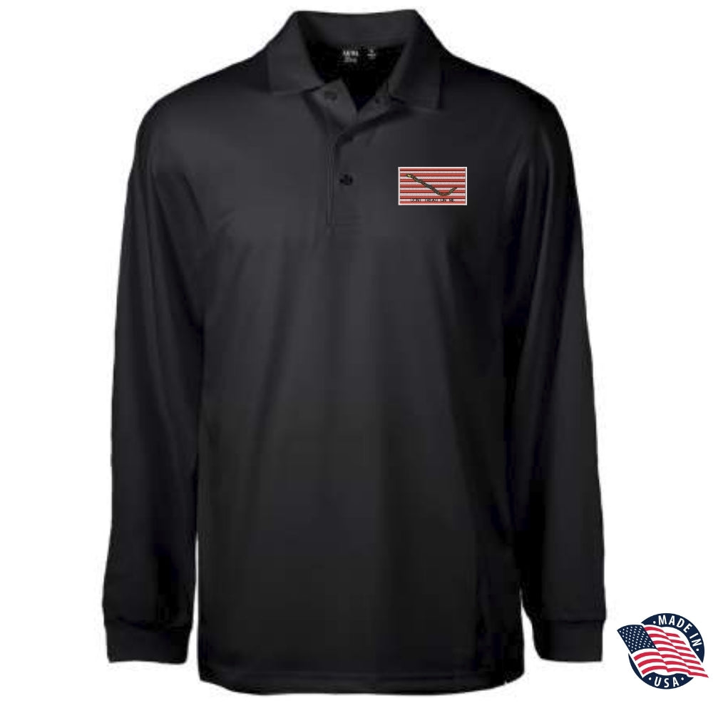 First Jack Flag Long Sleeve Subdued Performance Polo